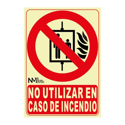 Señal No Ut En Caso De Incen. 210X300Mm