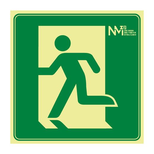 Señal Salida Emergencia Izda Pvc 0,7Mm