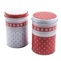 Serie Tin. Caja Metal.Dia.9Xh.13 Cm.Surt