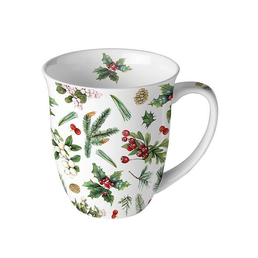 Serie Winter Greenery.Mug Porcelana 10Cm
