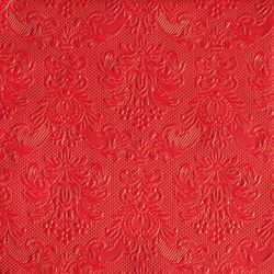 Servilleta 33X33Cm. Grabada Lisa Roja
