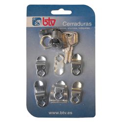 Set Cerraduras Buzones Btv. Cromado.