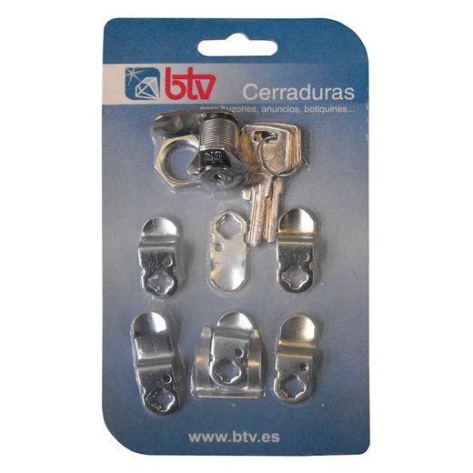 Set Cerraduras Buzones Btv. Cromado.