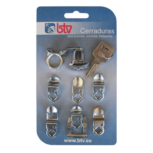 Set Cerraduras Buzones Btv. Cromado.