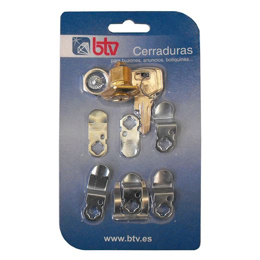 Set Cerraduras Buzones Btv. Dorado.
