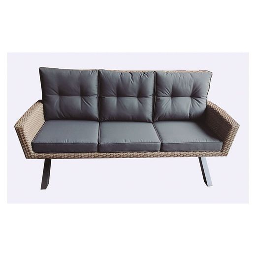 Set Conjunto Ratán Modelo Pascua 2Sofas+2Pufs+Mesa