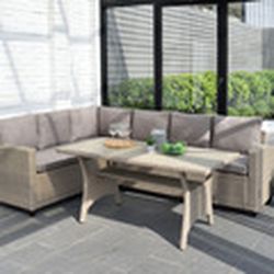 Set Conjunto Ratán Rinconero + Mesa Alta