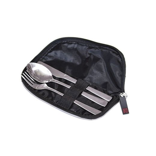 Set Cubiertos Inox Con Funda Iris