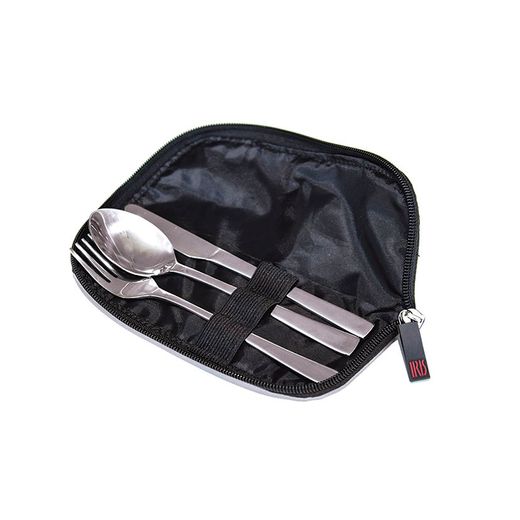 Set Cubiertos Inox Con Funda Iris