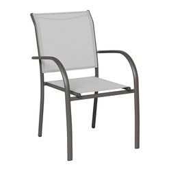 Silla Alum/Acero Textil.Grafito/Gris