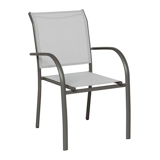 Silla Alum/Acero Textil.Grafito/Gris