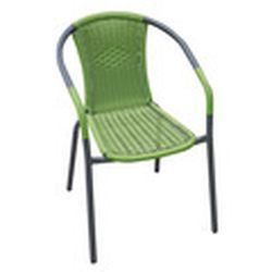 Silla Apilable De Acero / Fibra Color Azul Modelo Basic