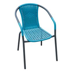 Silla Apilable De Acero / Fibra Color Azul Modelo Basic