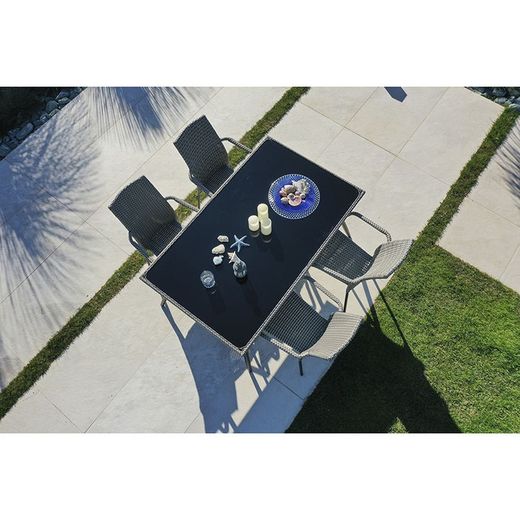 Silla Ratán Sintético. Modelo Habana. Silla con brazos. 67x56xh.90 cm.