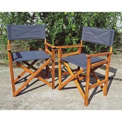 2 Sillones de Director en Madera Acacia.