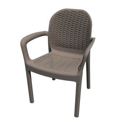 Sillón Miranda Imit Ratán Resina Taupe.