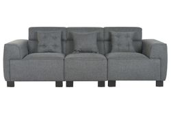 SOFA POLIESTER MADERA MODULAR GRIS
