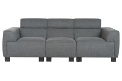 SOFA POLIESTER MADERA MODULAR GRIS
