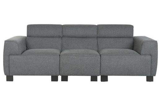 SOFA POLIESTER MADERA MODULAR GRIS