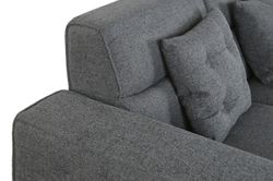 SOFA POLIESTER MADERA MODULAR GRIS