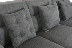 SOFA POLIESTER MADERA MODULAR GRIS