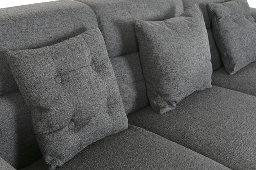 SOFA POLIESTER MADERA MODULAR GRIS