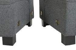 SOFA POLIESTER MADERA MODULAR GRIS
