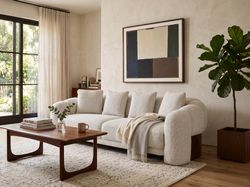 SOFA POLIESTER MDF CREMA