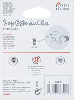 Soporte Ducha Multiposicion Cromo