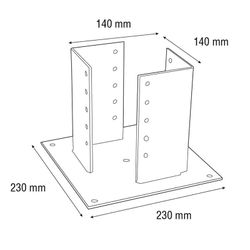 Soporte Suelo 140x140mm Placa 230x230mm 2 Unidades