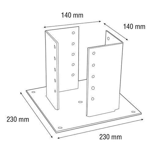 Soporte Suelo 140x140mm Placa 230x230mm 2 Unidades