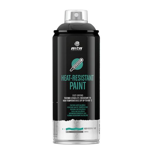 Spray Pintura Alta Temp. Negra 400 Ml