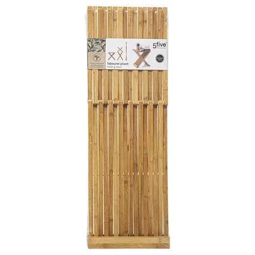 Taburete Plegable 40x32x45cm. Bambu