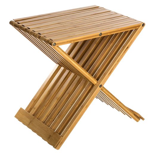 Taburete Plegable 40x32x45cm. Bambu