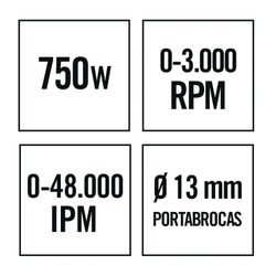 Taladro Electrico Tr750 Nm 750w