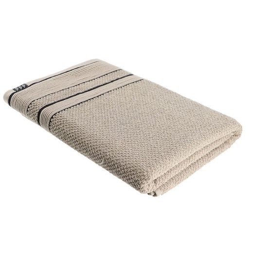 Toalla Baño 70x130 100%Alg. Beige/Negro