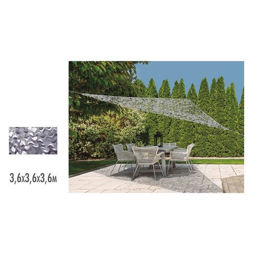 Toldo Vela Exterior 3,6x3,6 M. Camuflaje