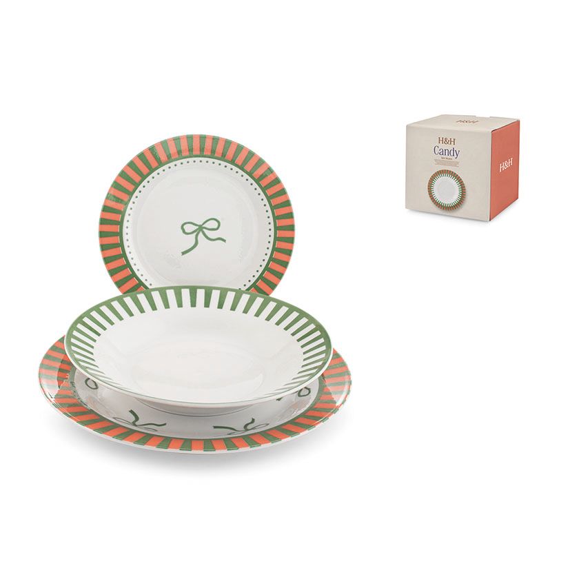 Vajilla Porcelana 18 Pzas. Candy