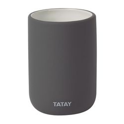 Vaso Baño Portacepillos Modelo Soft Color Gris Antracita Tatay