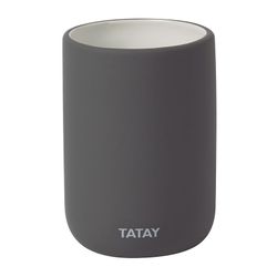 Vaso Baño Portacepillos Modelo Soft Color Gris Antracita Tatay
