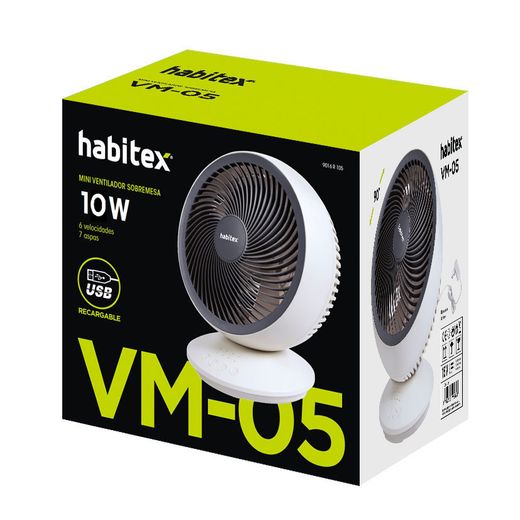 Vent. Mesa Usb Recargable Habitex Vm05