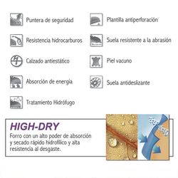 Zapato Seguridad Cordones Poniente Nº43